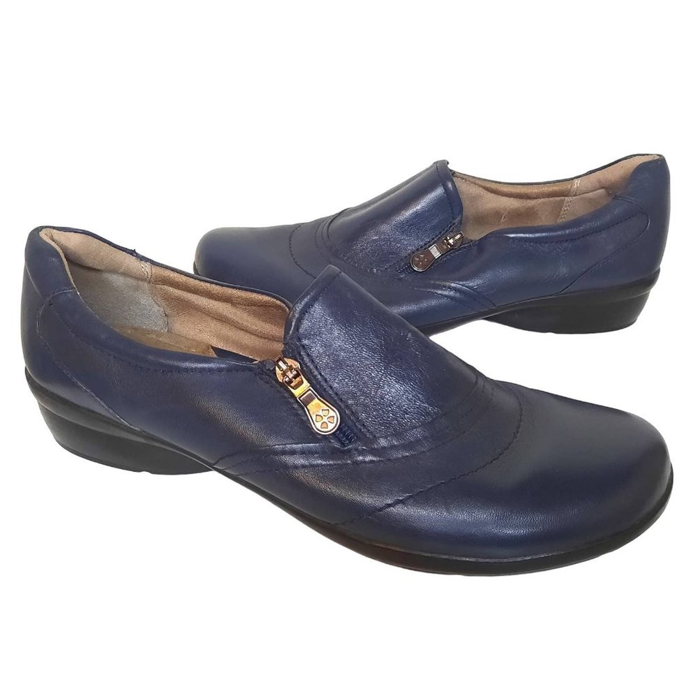 Naturalizer Navy Blue Slip On Loafers "Clarissa" Genuine Leather - Size 11M (Z)